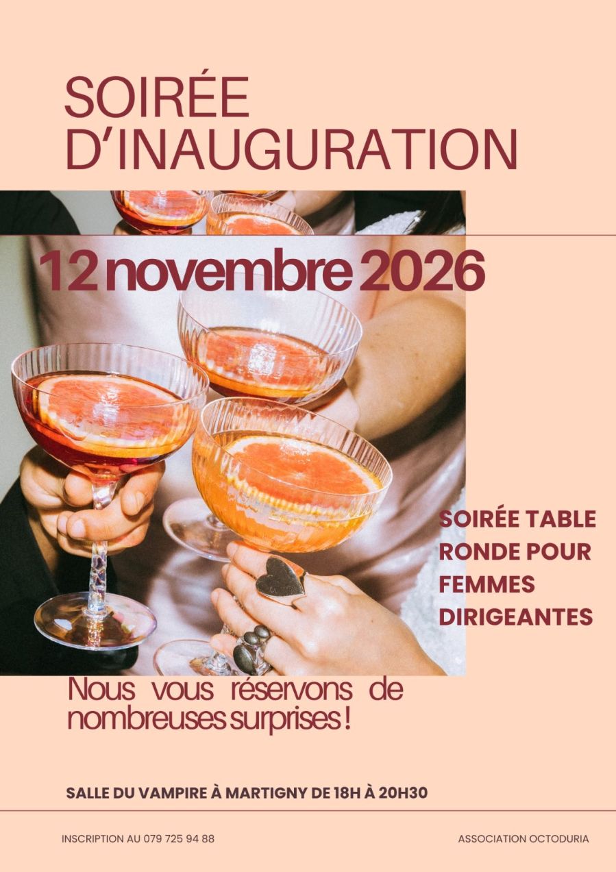 Soirée d'inauguration Octoduria 12 novembre 2026